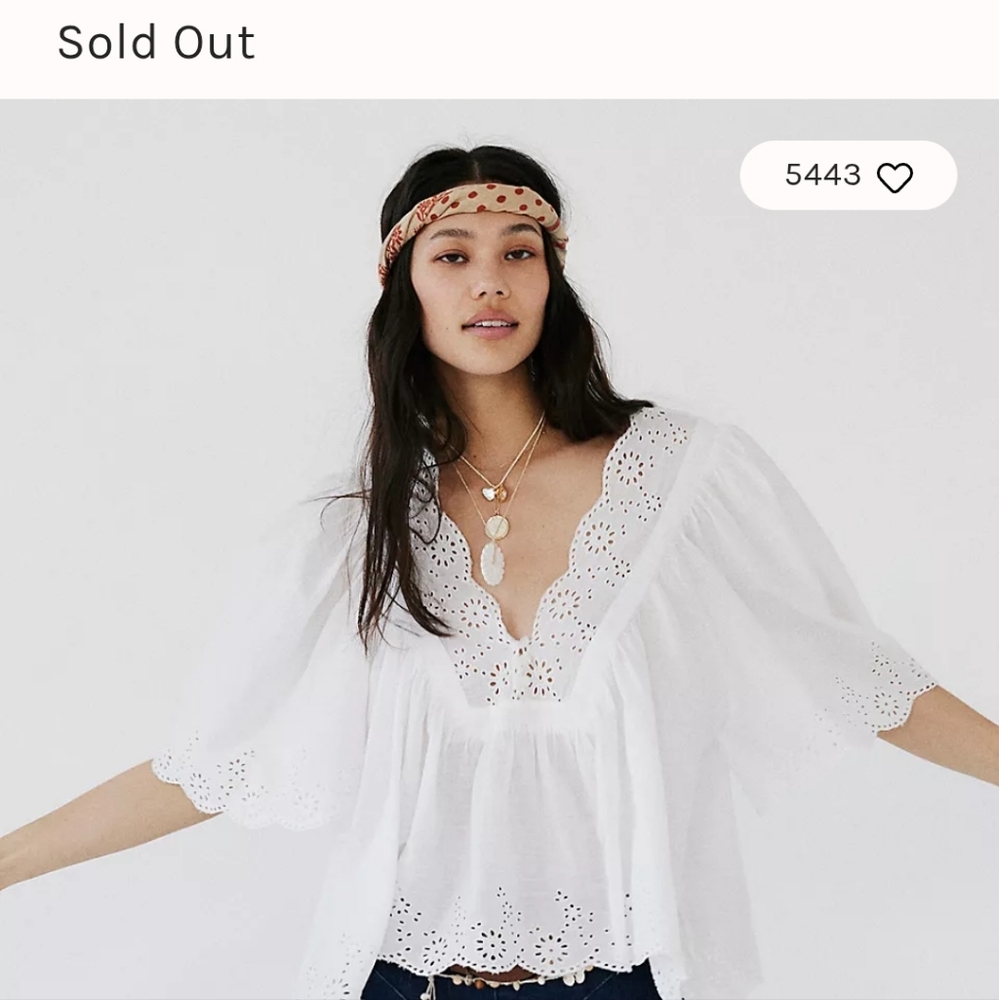White Eyelet Lace Women's Top